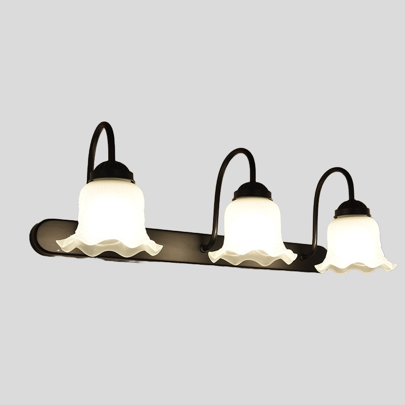 Floret Bell Glass Vanity Light – Classical Bathroom Mirror Fixture