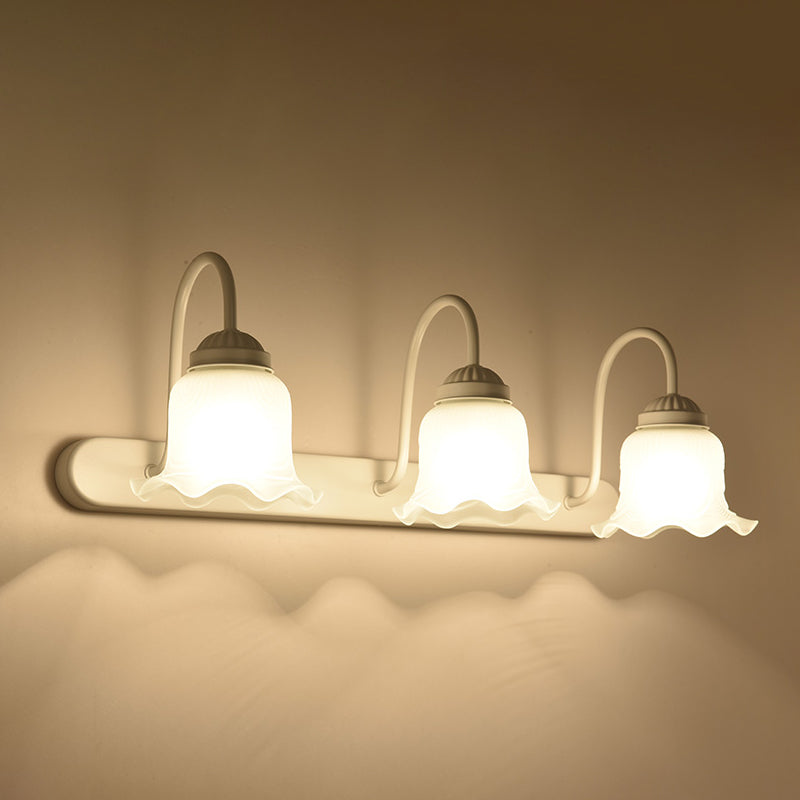 Floret Bell Glass Vanity Light – Classical Bathroom Mirror Fixture