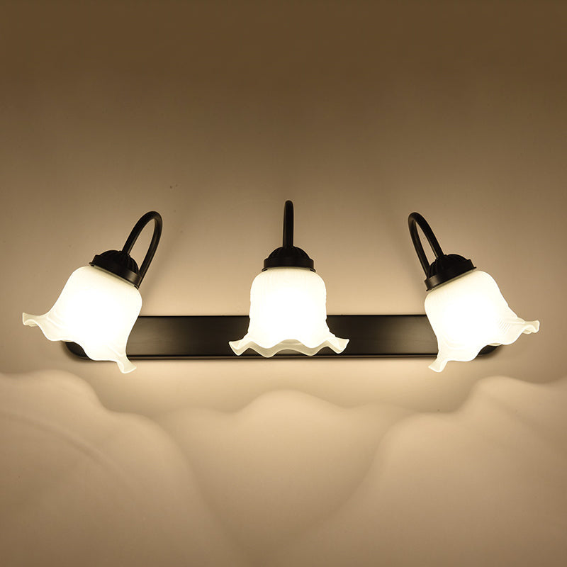 Floret Bell Glass Vanity Light – Classical Bathroom Mirror Fixture