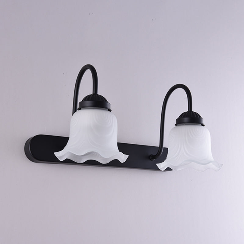 Floret Bell Glass Vanity Light – Classical Bathroom Mirror Fixture