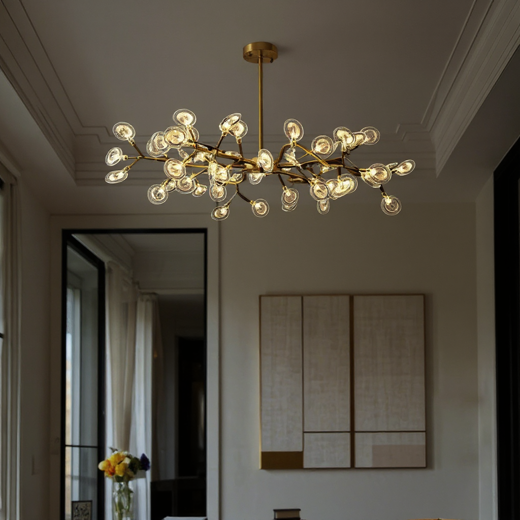 Aurora Branch Chandelier – LED Modern Sculptural Ceiling Lighting Fixture