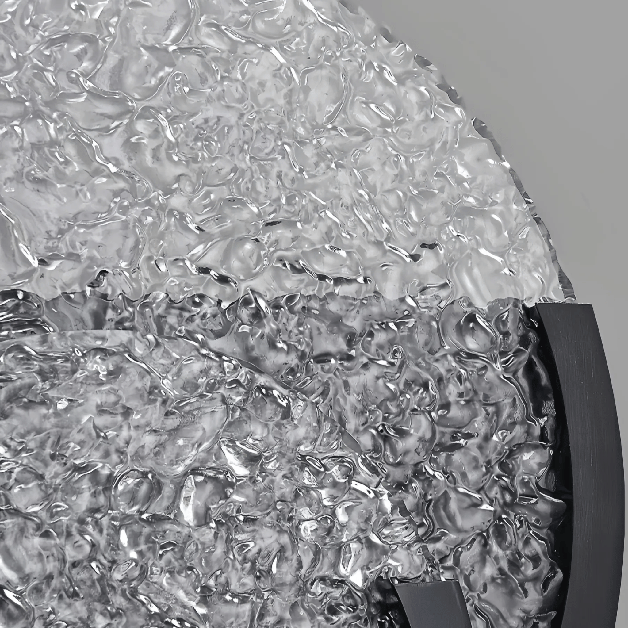 Cravell Moon Wall Sconce – LED Crackle Glass Modern Decorative Bedroom Living Room Lighting Fixture