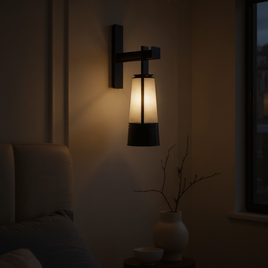Arden Tapered Glass Wall Lamp – Modern Hanging Interior Wall Lighting Fixture
