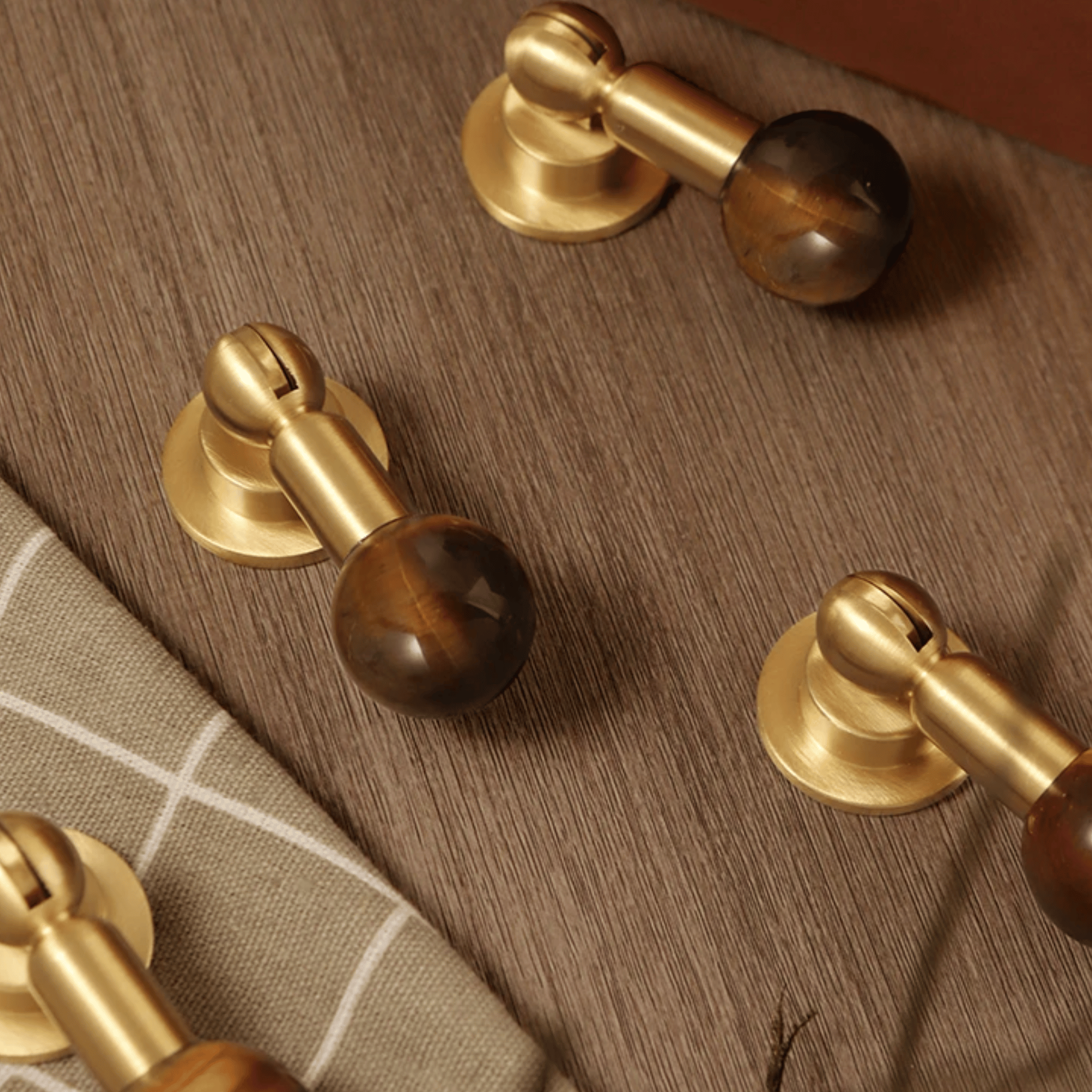 Meridio Sphere Cabinet Knob – Brass Wood Ball Hardware Drawer Pull Kitchen Bathroom Furniture Handles