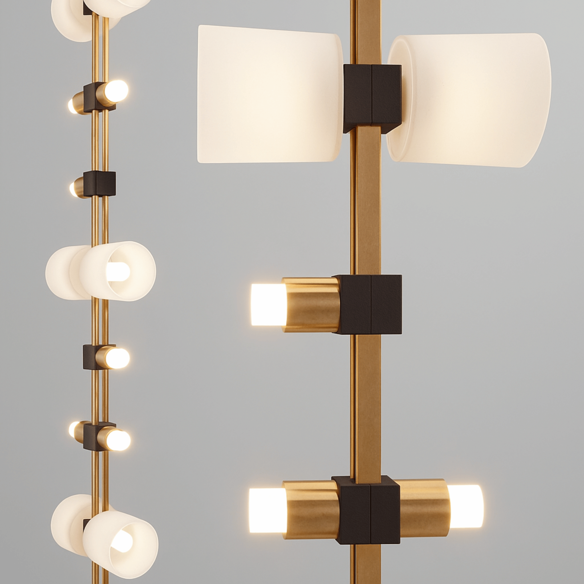 Vertrix Strand Pendant Light – Long Multi Light Chandelier Staircase Foyer Decorative Lighting Fixture
