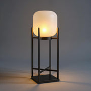 Frosted Globe Solar Outdoor Floor Lamp – Modern Waterproof LED Outdoor Light