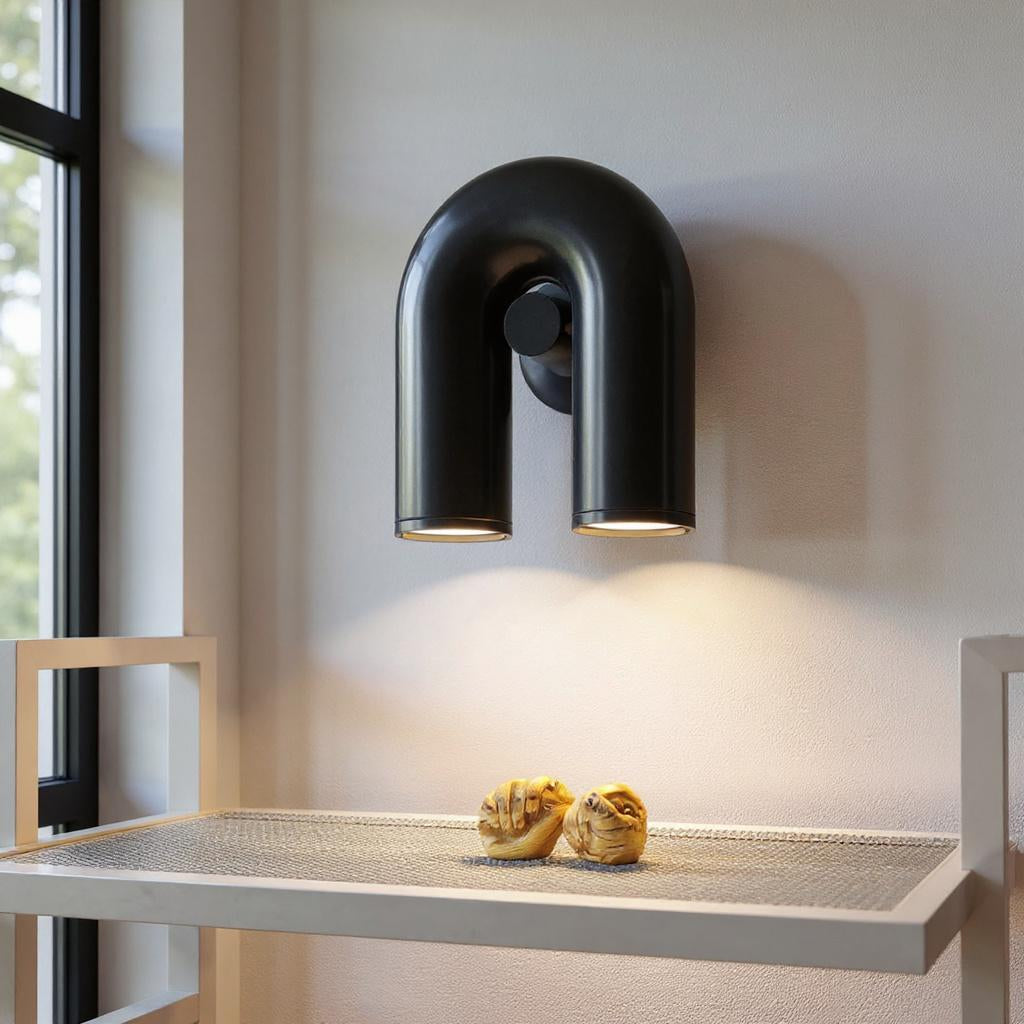 Modern Arch Wall Sconce LED Spotlight – Adjustable Directional Cylinder Light Fixture