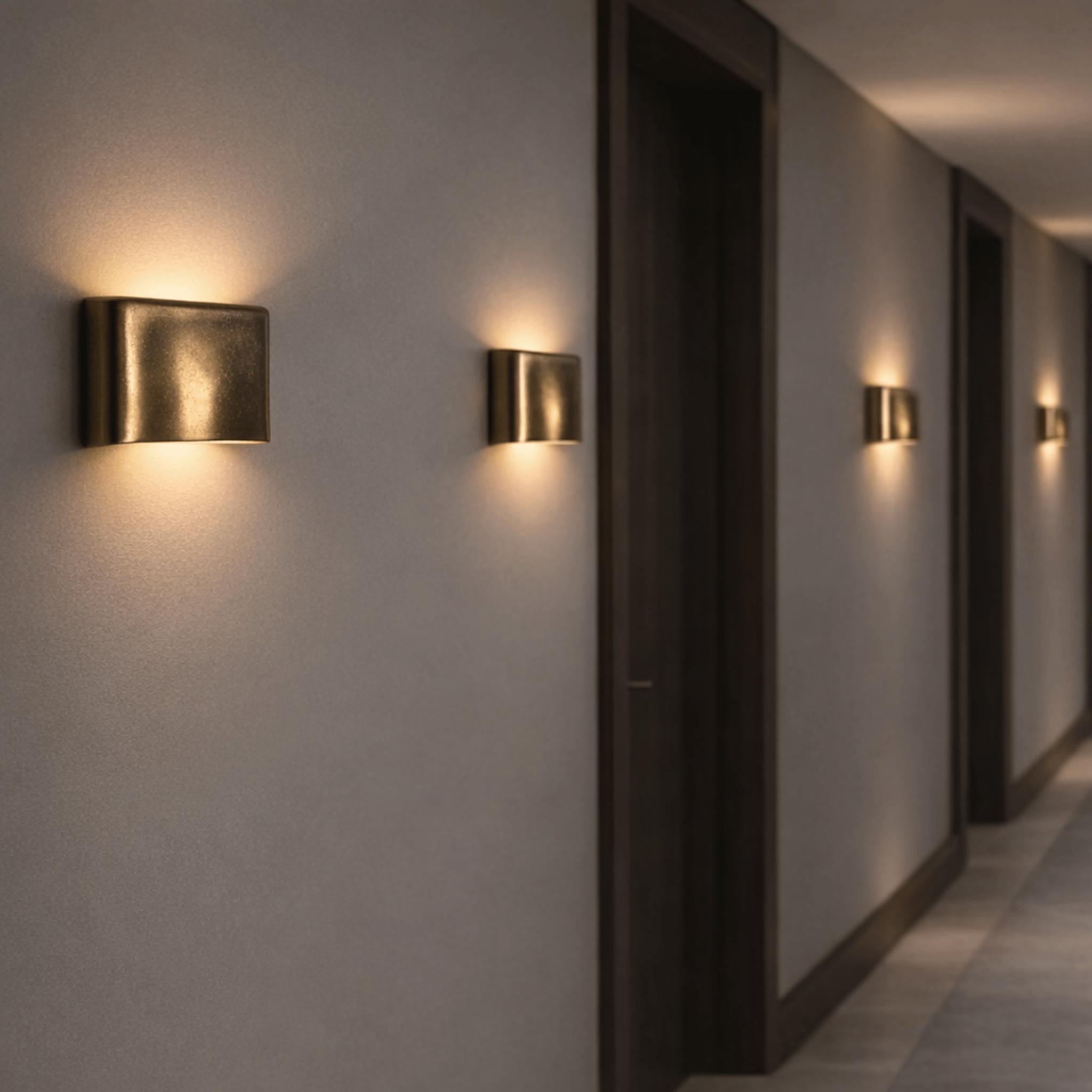 Vanta Curve Wall Sconce – Brushed Gold Decorative Lighting Modern Minimalist Metal Fixture