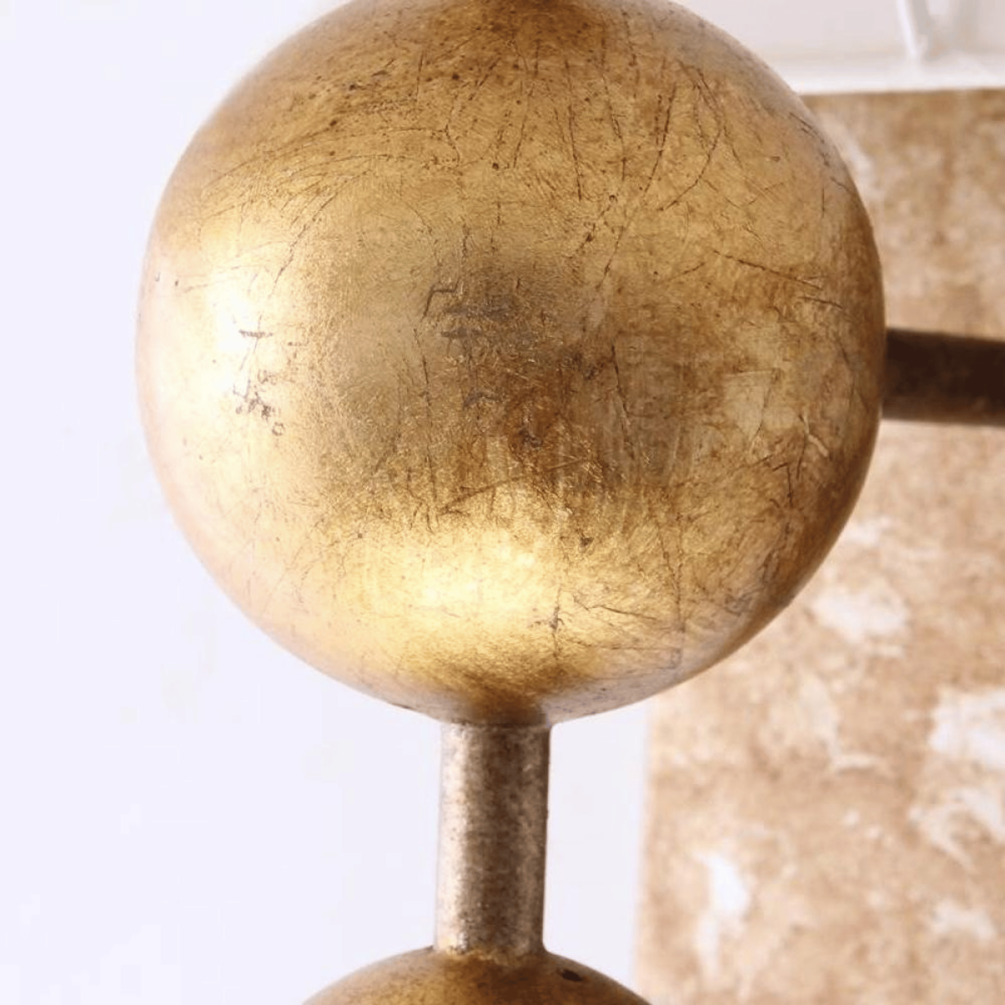Spheris Orb Wall Sconce – Brass Gold Wall Sconce Bedroom Living Room Decorative Lighting Fabric Shade