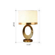 Gold Oval Frame Table Lamp – Modern Luxury Bedside Light