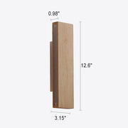 Natural Wood LED Wall Sconce – Minimalist Linear Accent Light