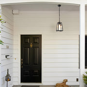 Tapered Clear Glass Hanging Pendant Light – Waterproof LED Outdoor Porch Patio Fixture