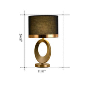 Gold Oval Frame Table Lamp – Modern Luxury Bedside Light