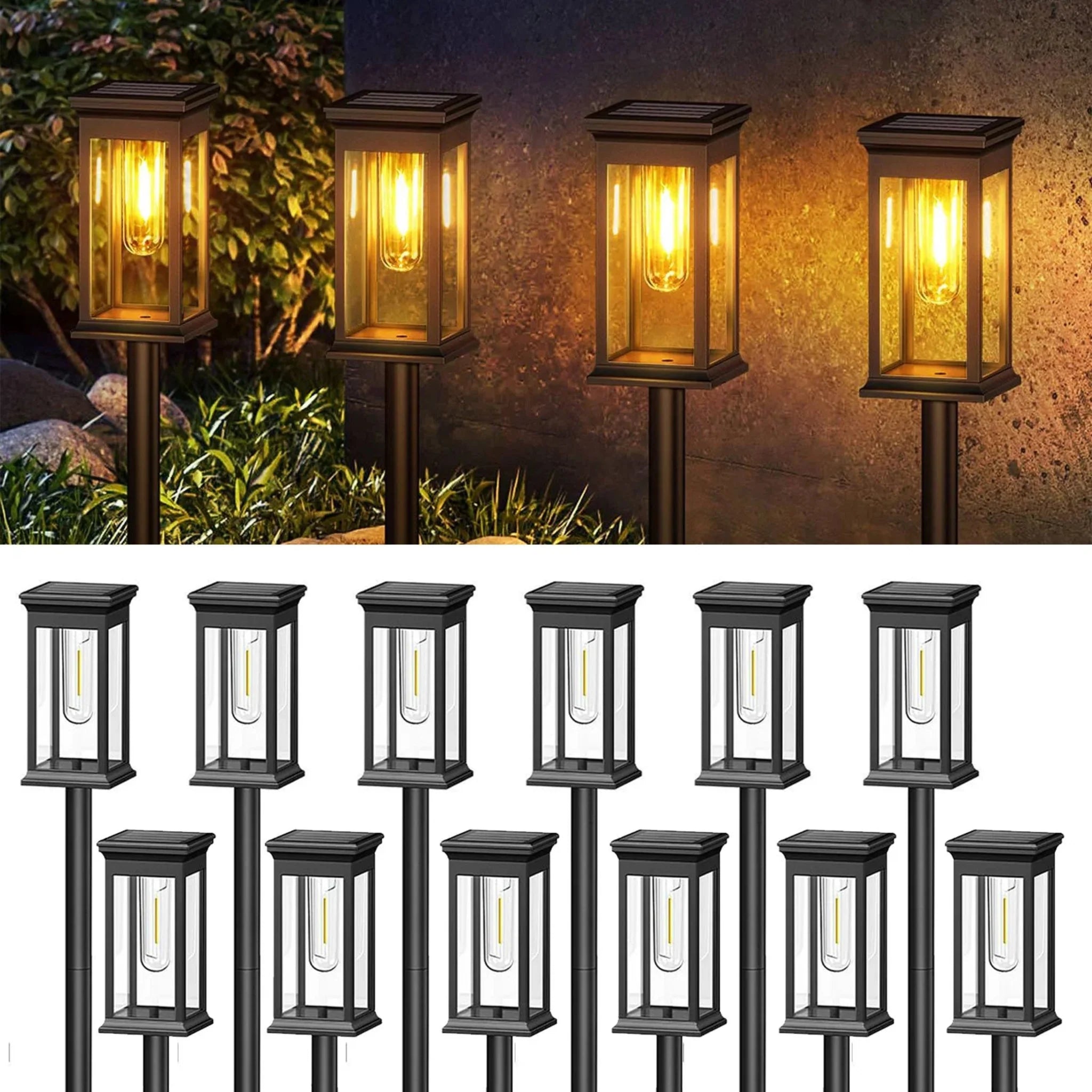 Hawthorne Solar Path Light – Outdoor Decorative Lantern LED Pathway Garden Patio Landscape