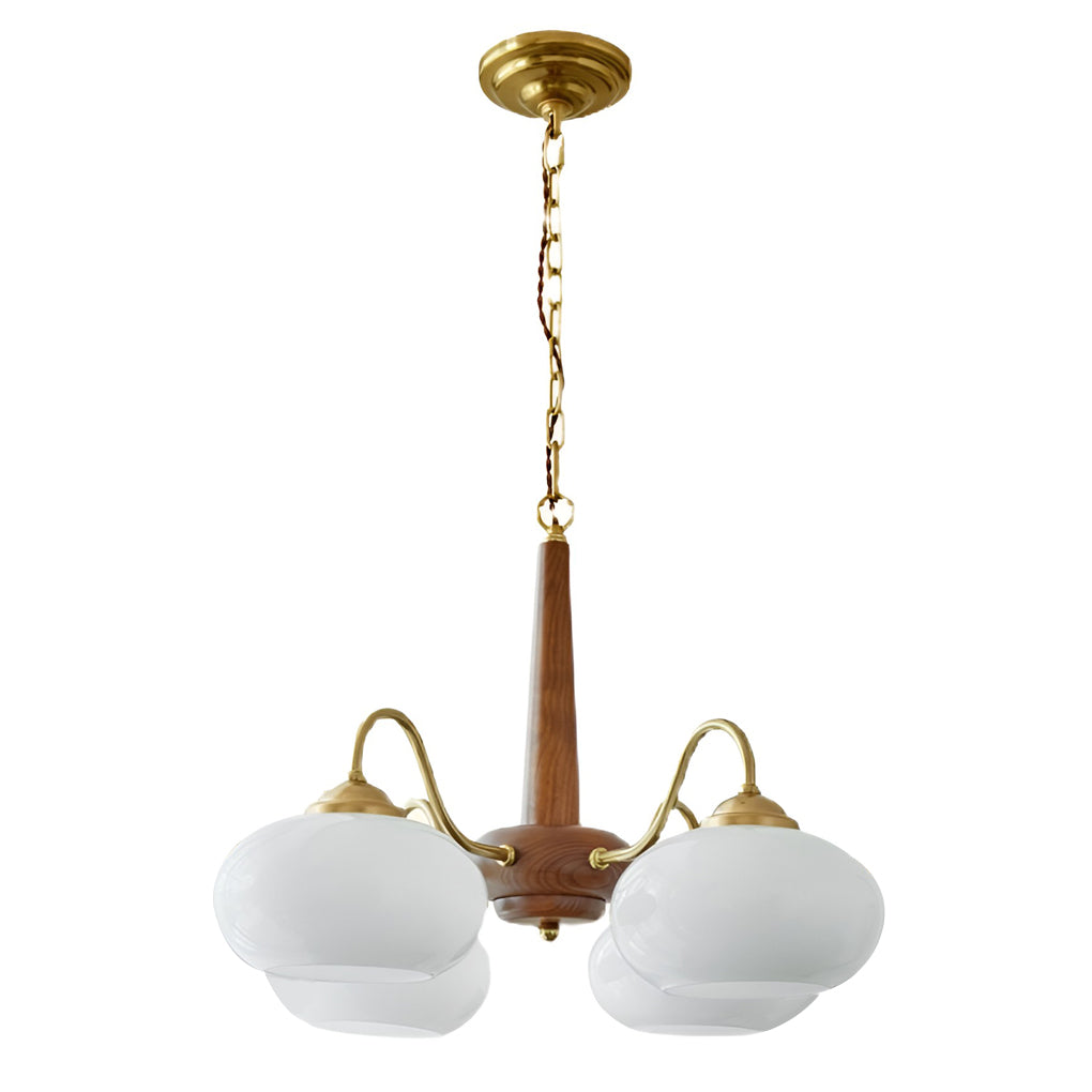 Meadow Globe Chandelier – LED Mid-Century Inspired Glass Ceiling Light Fixture