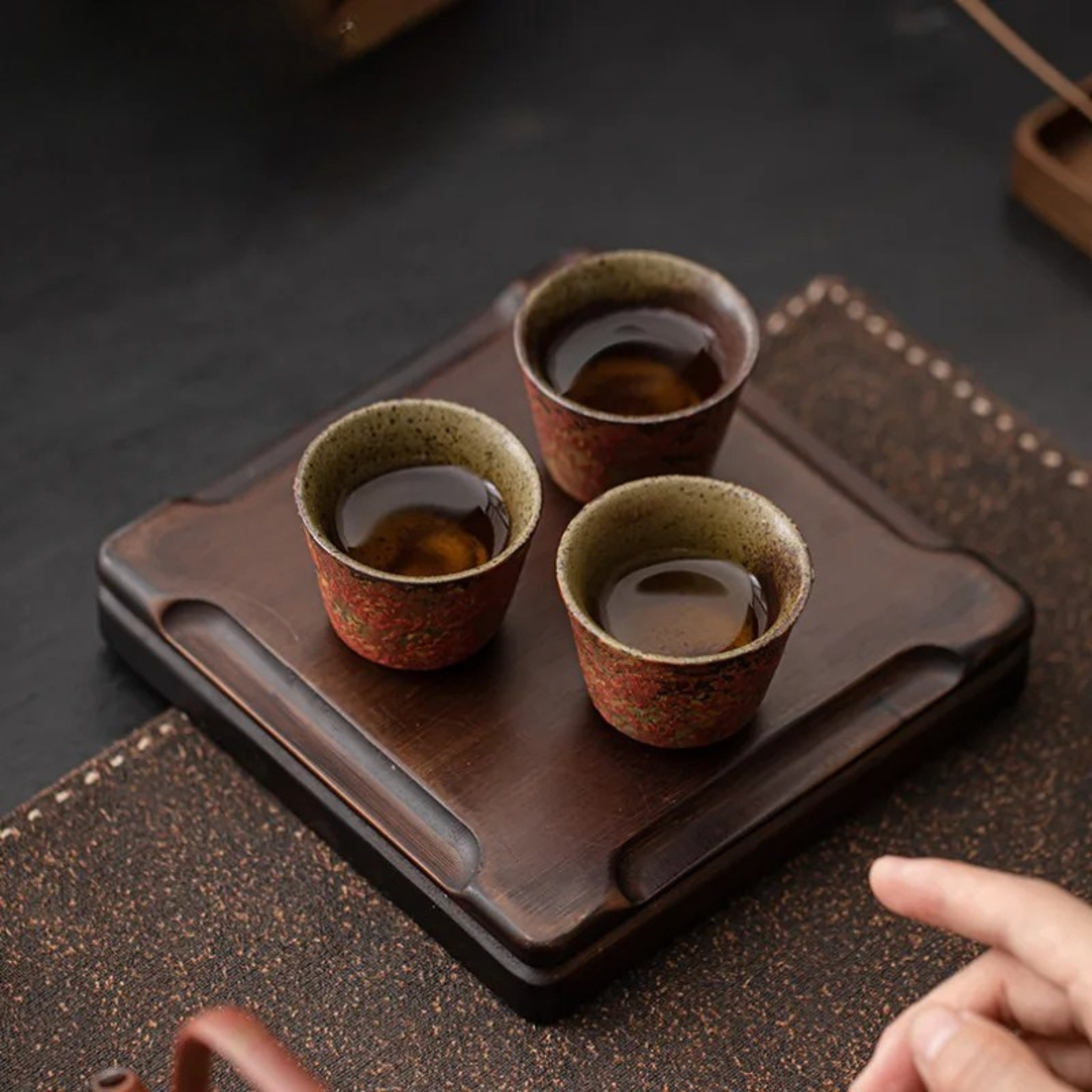 Caldex Display Shelf – Decorative Living Room Open Shelving Unit Wooden Storage Rack Tea Set