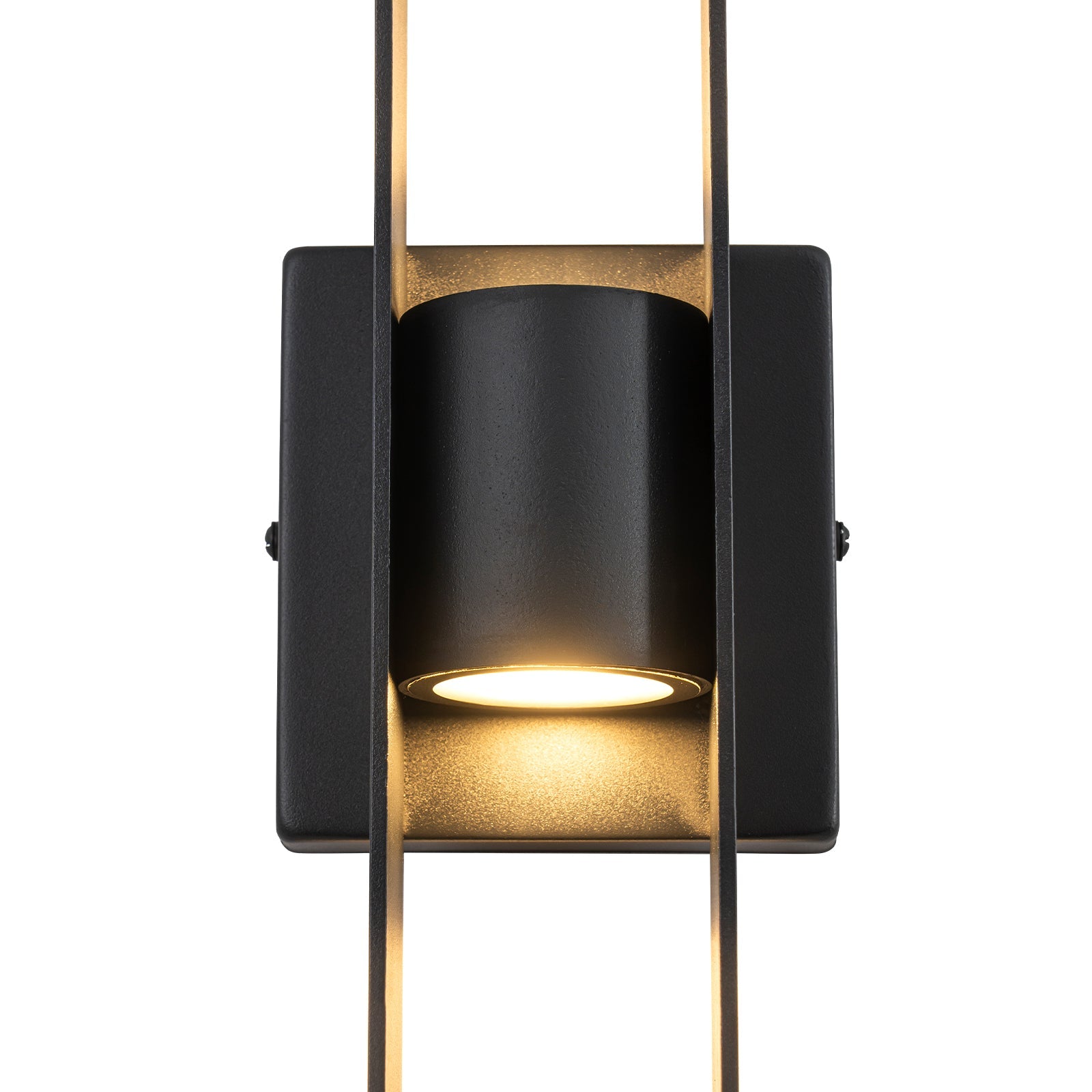 Avero Outdoor Wall Light – Modern Black Rectangular LED Up Down Exterior Sconce Waterproof Porch Lighting