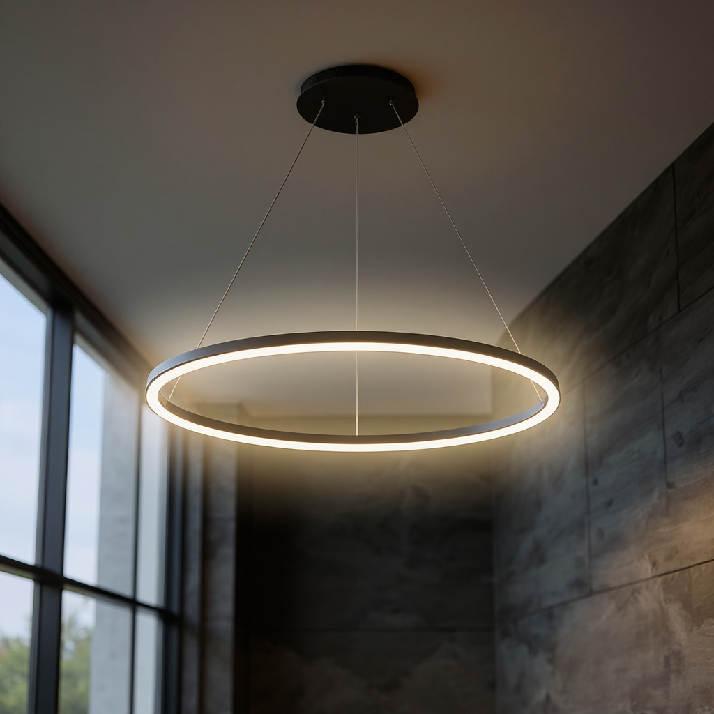 Orbit Ring Chandelier Light – LED Modern Circular Suspended Ceiling Lighting Fixture
