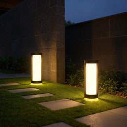 Cylinder LED Bollard Lights Solar – Waterproof Outdoor Landscape Fixtures