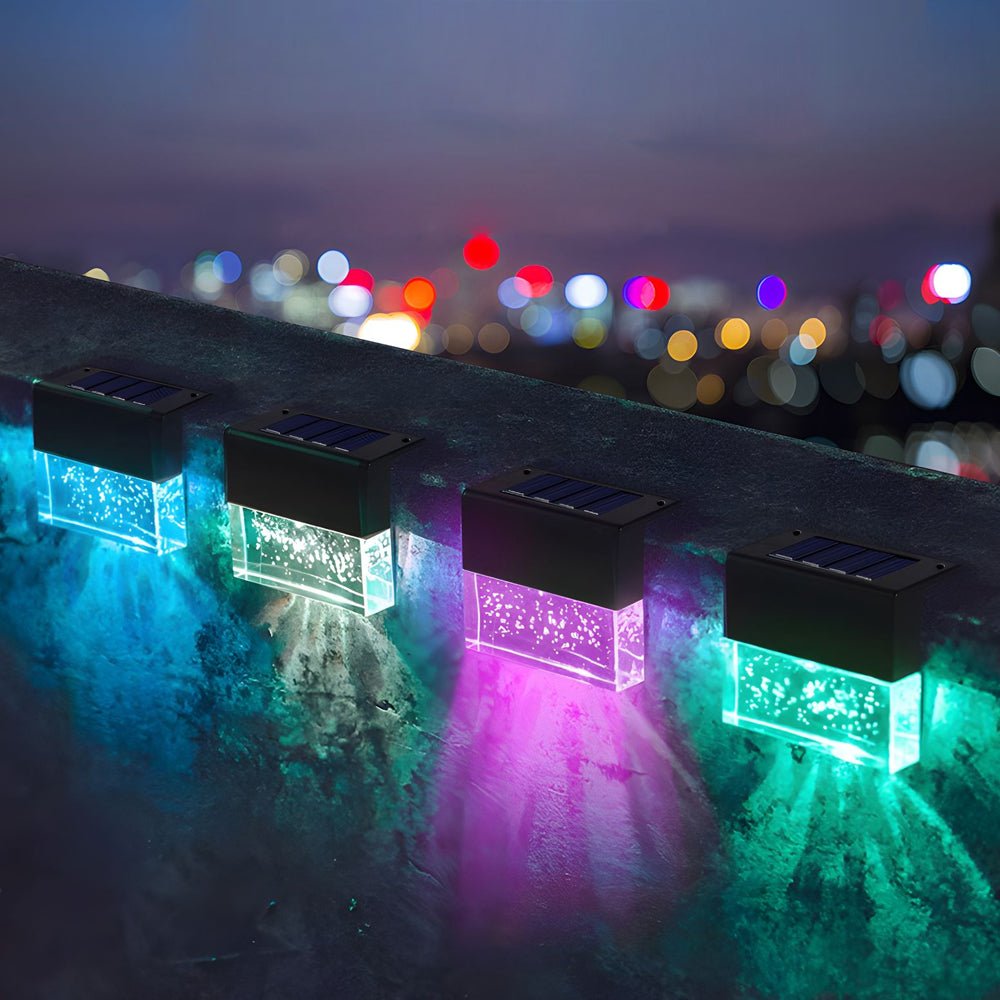 Solar Bubble Acrylic Step Deck Light – Waterproof LED Outdoor Fence and Pathway Fixture
