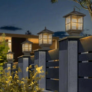 Classic Solar Lantern Pillar Lights for Gate Entrances – Waterproof LED Outdoor Fixtures
