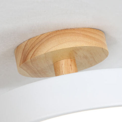 Nordic Wood Semi-Flush Ceiling Light – Minimalist LED Ceiling Fixture