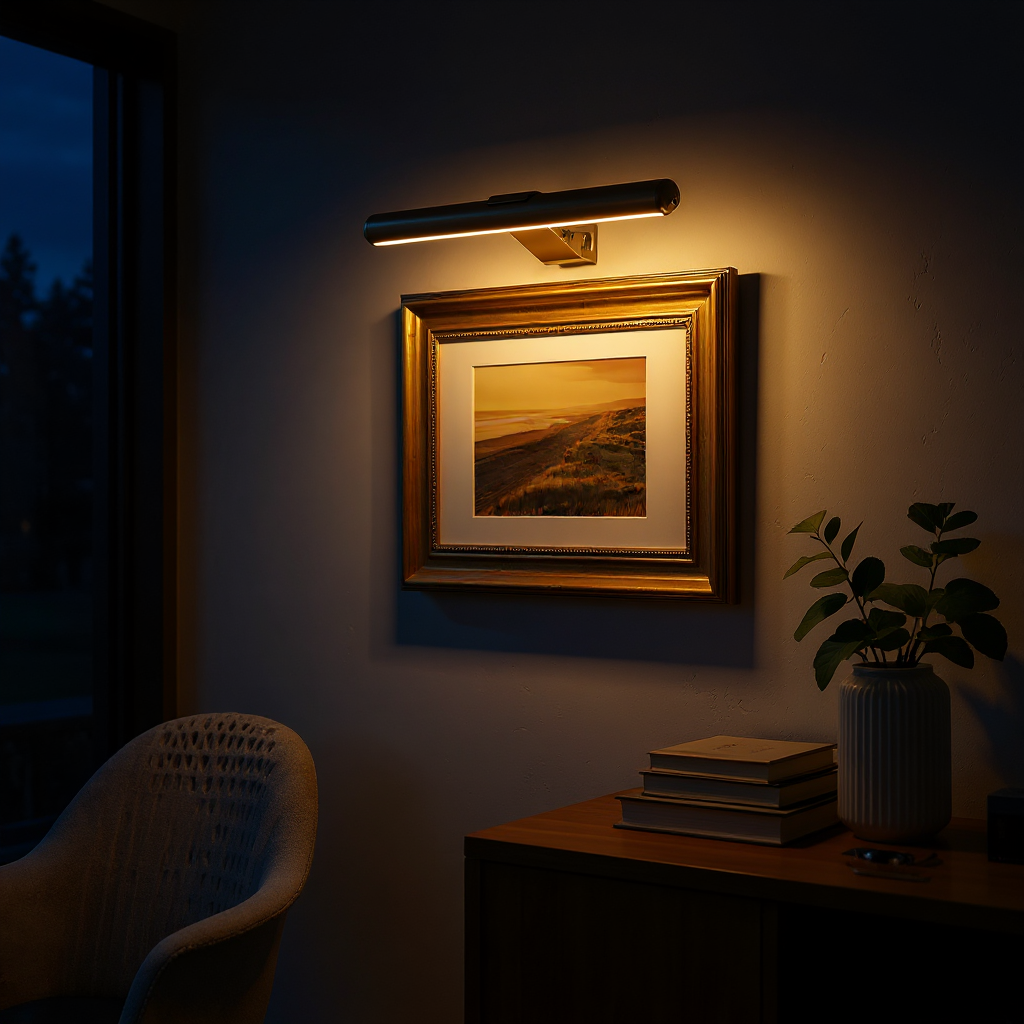 Galerie Cordless Picture Light – Rechargeable LED Wall Art Lighting Fixture