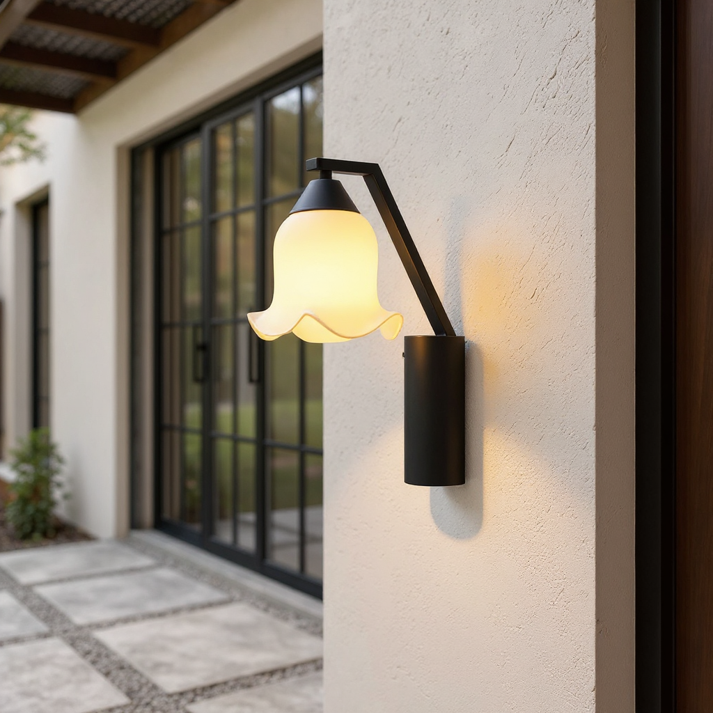 Bellflower Arm Wall Lamp – LED Outdoor Decorative Bracket Wall Lighting Fixture