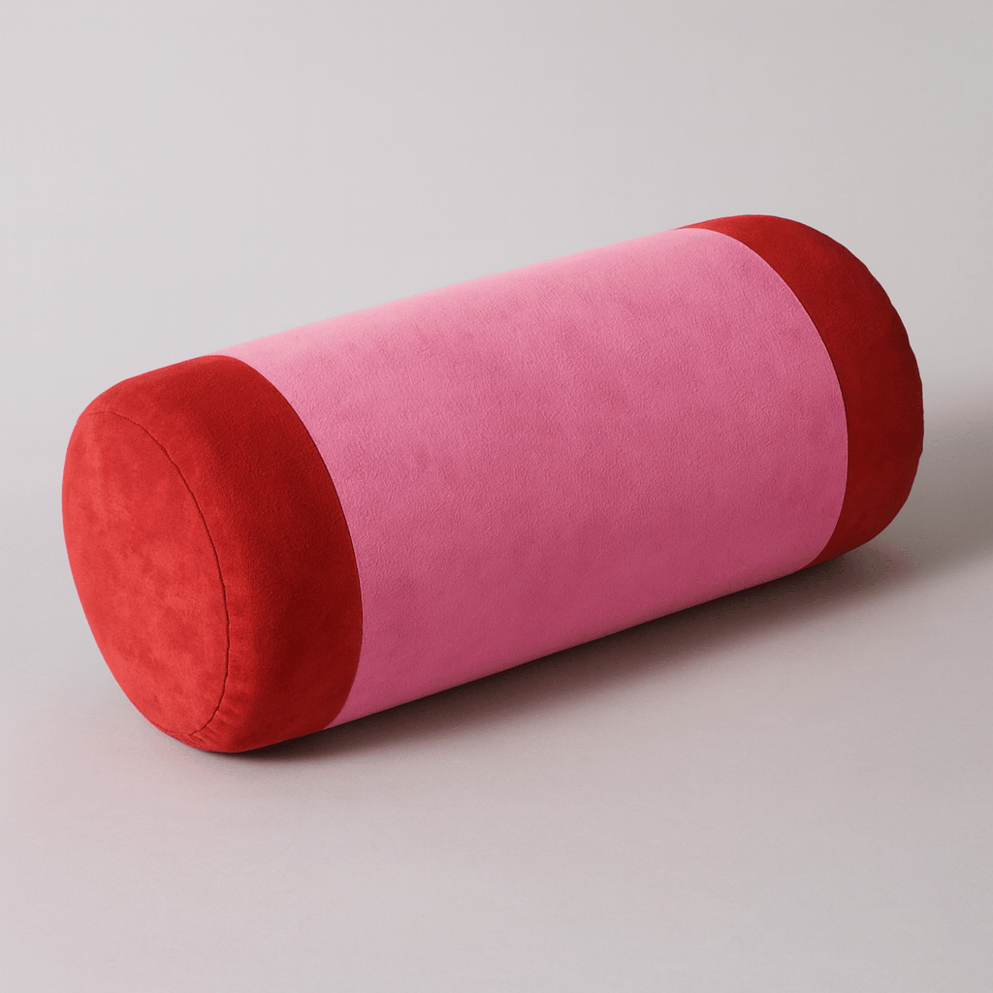 Velura Bolster Pillow – Velvet Colorblock Decorative Lumbar Cushion Sofa Bedroom Living Room