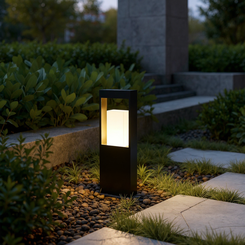 Noctis Rectilinear Bollard Path Light – Architectural LED Outdoor Landscape Lighting