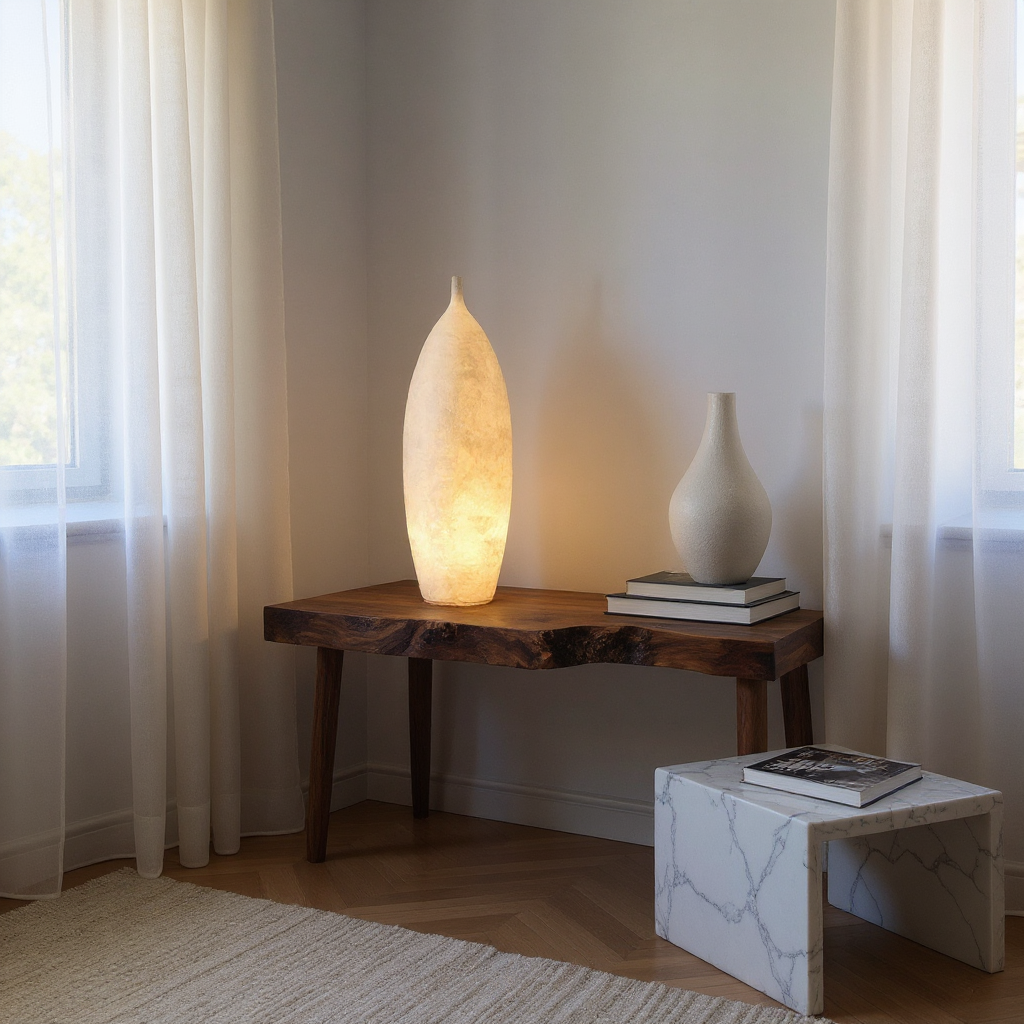 Lunor Dome Uplight Floor Lamp – LED Resin Uplight Floor Lighting Fixture