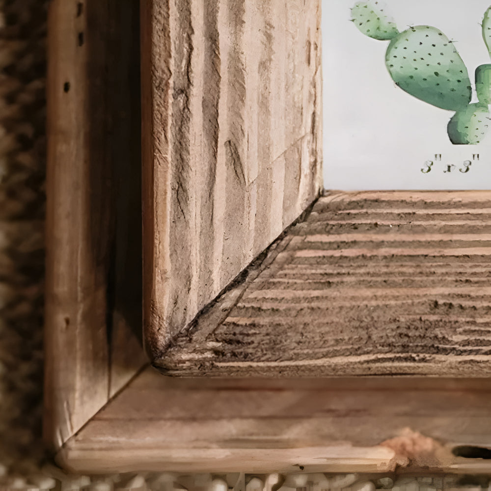 Barnwell Rustic Photo Frame – Reclaimed Wood Picture Frame 5x7 Farmhouse Tabletop Desktop Display