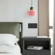 Glass Cylinder Pendant Light – Modern Colourful Hanging Fixture