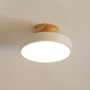 Nordic Wood Semi-Flush Ceiling Light – Minimalist LED Ceiling Fixture