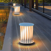 Twist Blade Acrylic Column Floor Lights – Waterproof LED Outdoor Architectural Lamps