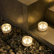 Ripple Glass Solar Step Lights – Waterproof LED Outdoor Pathway and Garden Fixtures