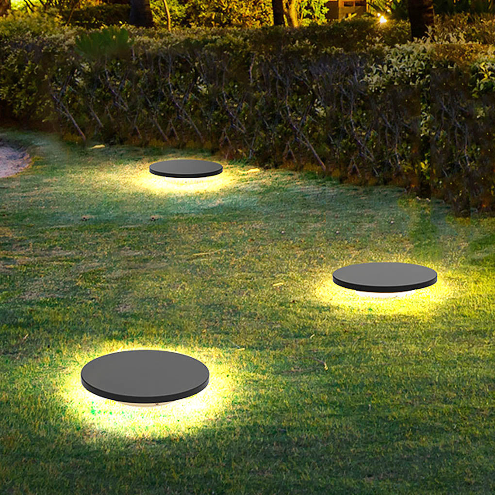 Flat Disc Solar Ground Lights for Garden Pathways – Waterproof LED Outdoor Landscape Fixtures