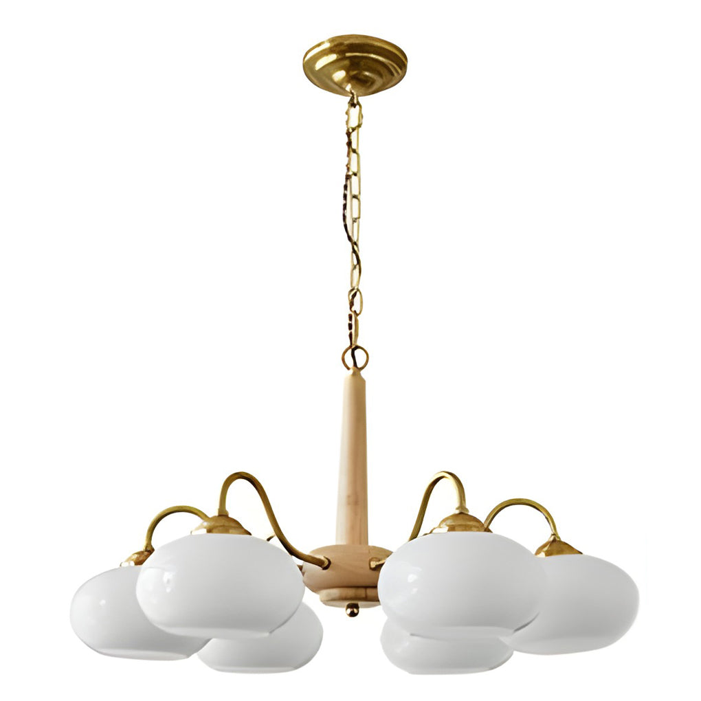 Meadow Globe Chandelier – LED Mid-Century Inspired Glass Ceiling Light Fixture