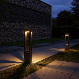 Modern Frame LED Bollard Lights for Pathways – Waterproof Outdoor Garden Fixtures