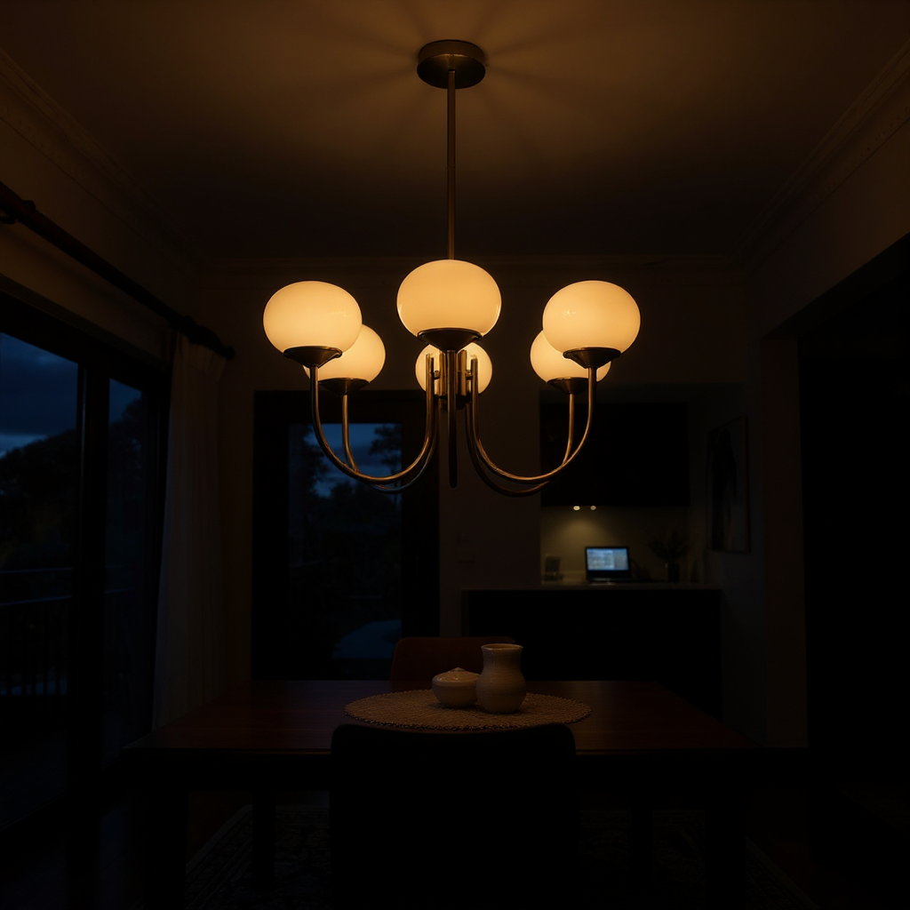 Blush Halo Chandelier Light – Glass Dome Ceiling Chandelier Lighting Fixture