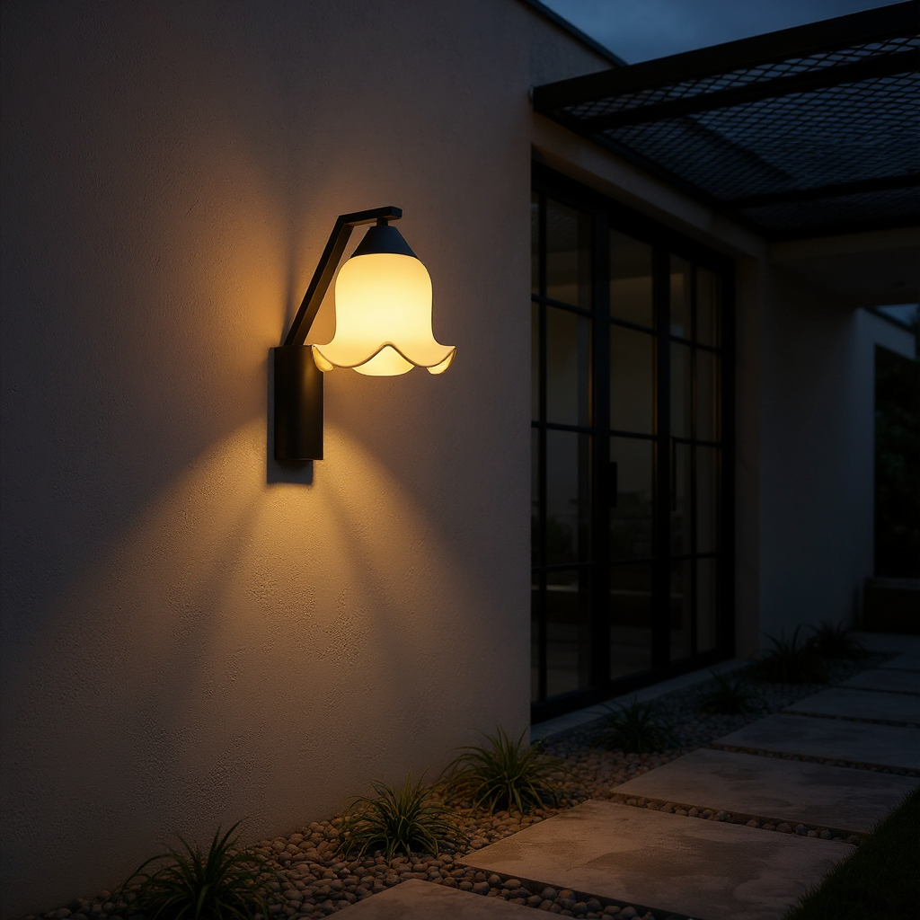 Bellflower Arm Wall Lamp – LED Outdoor Decorative Bracket Wall Lighting Fixture