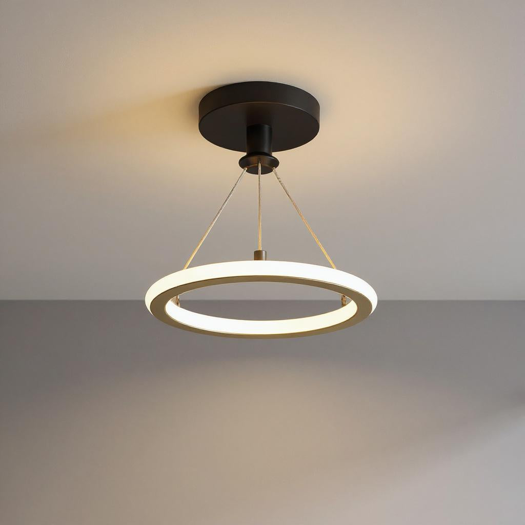 Halo Ring Semi-Flush Ceiling Light – Modern LED Circular Ceiling Fixture