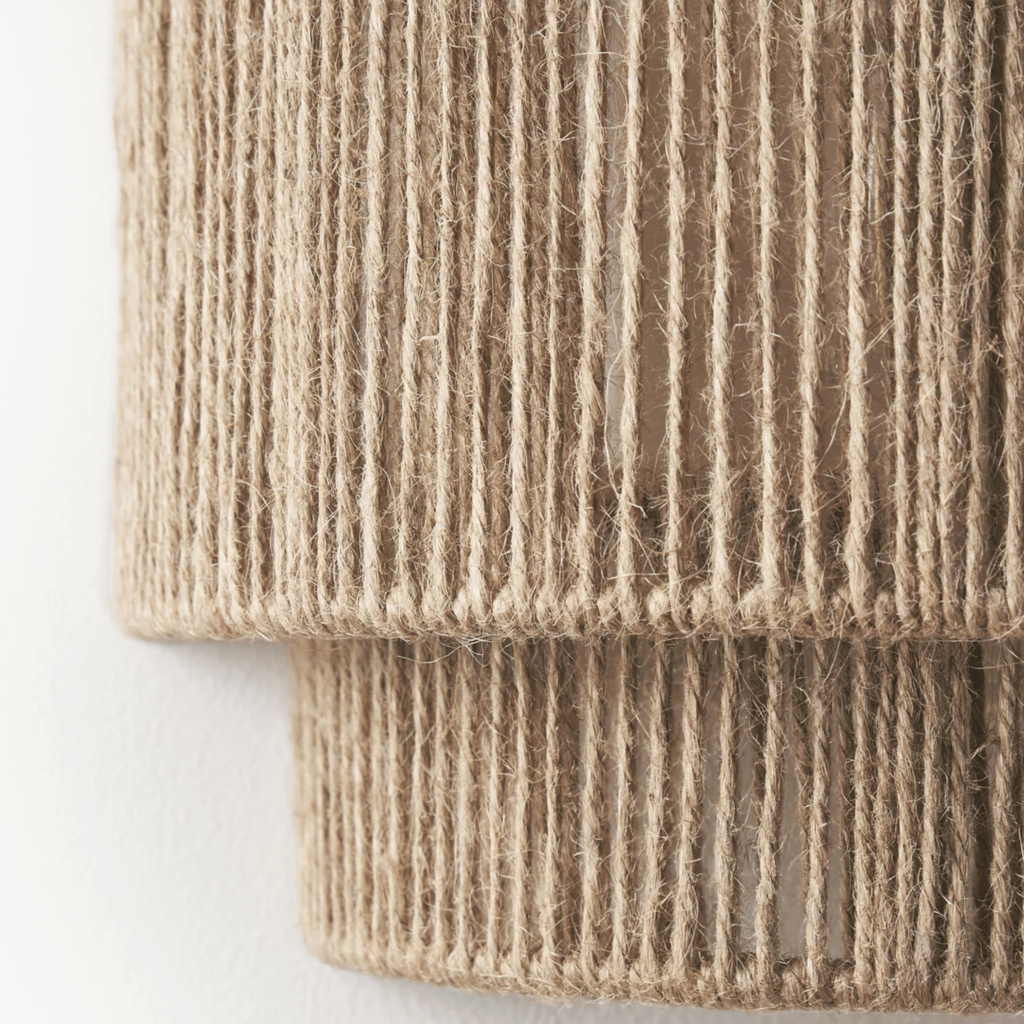 Riven Cord Wall Sconce – Natural Jute Rope Textured Boho Farmhouse Decorative Lighting Fixture