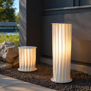 Twist Blade Acrylic Column Floor Lights – Waterproof LED Outdoor Architectural Lamps