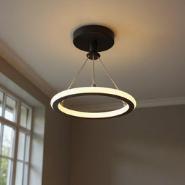 Halo Ring Semi-Flush Ceiling Light – Modern LED Circular Ceiling Fixture