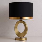 Gold Oval Frame Table Lamp – Modern Luxury Bedside Light