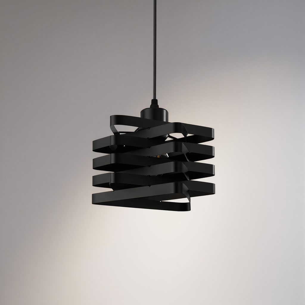 Spiral Allure Pendant Light – Modern Geometric Kitchen Island Dining Room Hanging Fixture