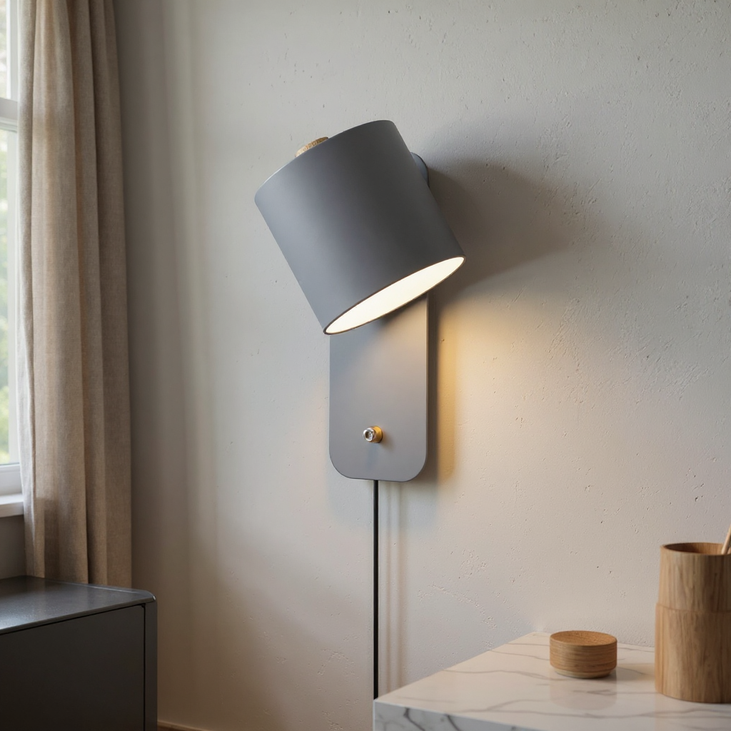 Axis Rotatable Cylinder Wall Lamp - Adjustable Modern Reading Wall Light