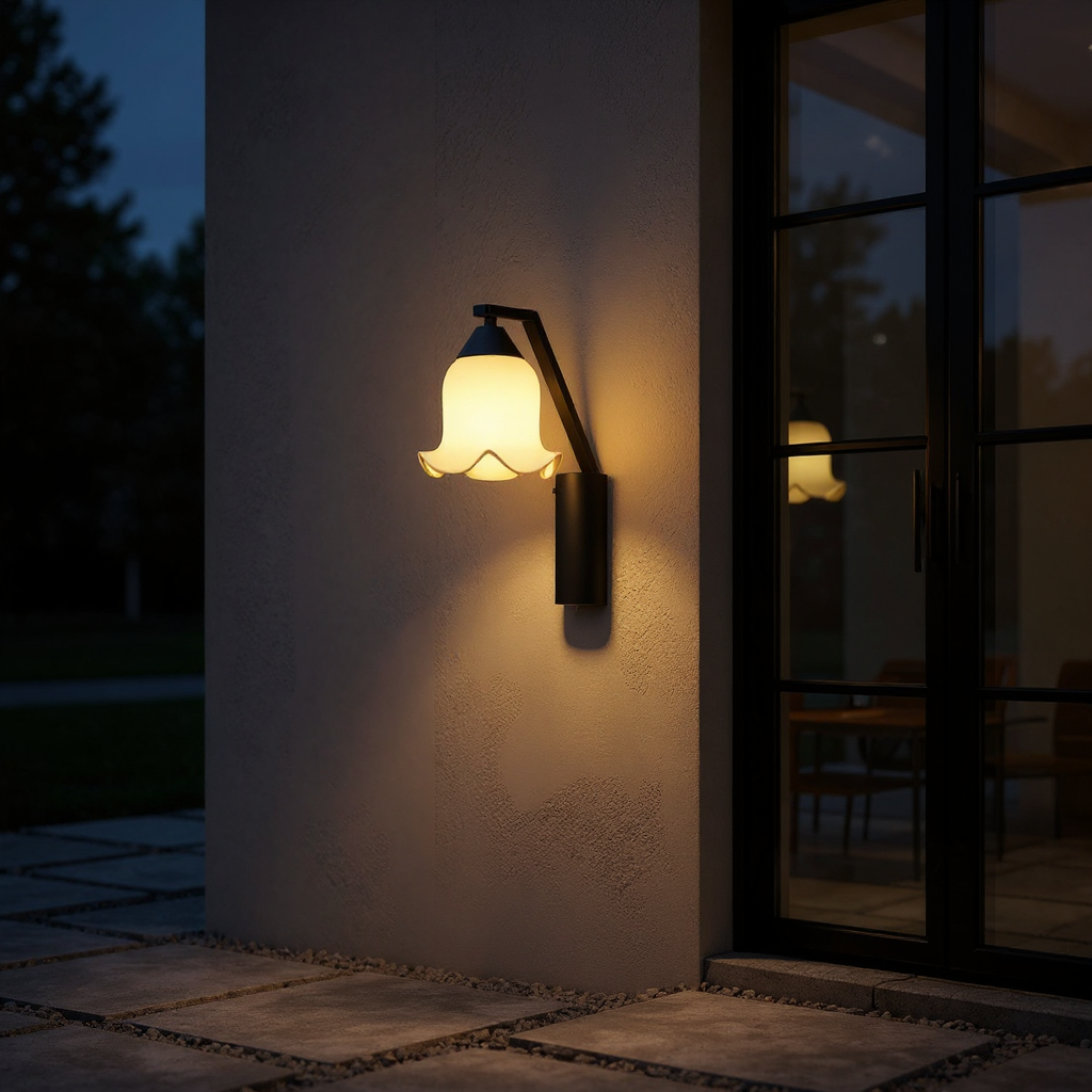 Bellflower Arm Wall Lamp – LED Outdoor Decorative Bracket Wall Lighting Fixture