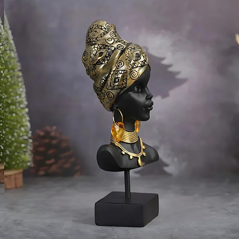 Zephira Leaf Tray Sculpture – African Figurine Decorative Jewelry Catchall Entryway Organizer Gold